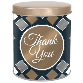 1 Quart decorative can with thank you script theme