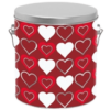 1 gallon tin with hearts theme