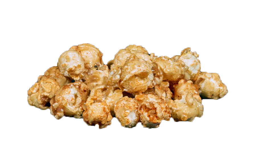 cluster of old bay dusted caramel apple popcorn